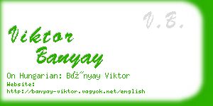 viktor banyay business card